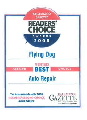 Second Best Choice Award | Flying Dog Garage